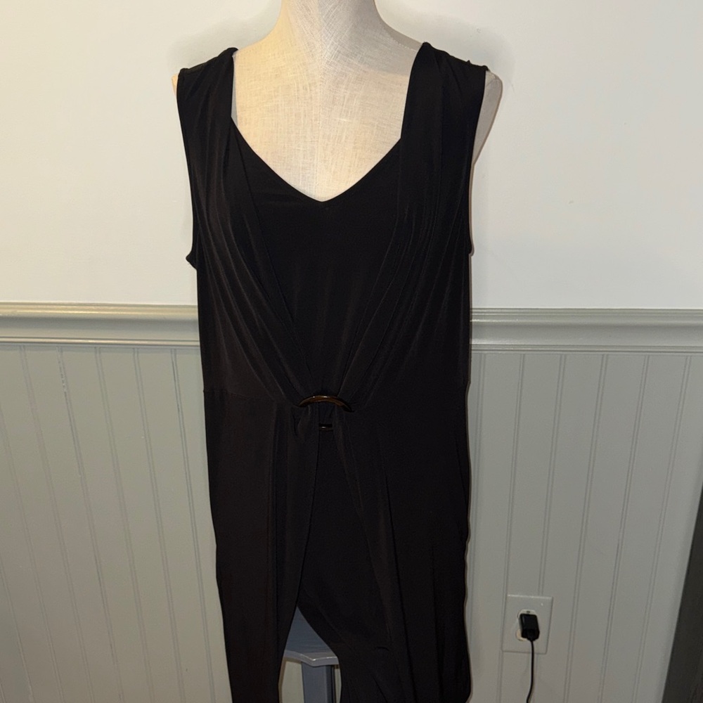 G.I.L.I. Black Jetsetter Sleeveless Jumpsuit size‎ Large
